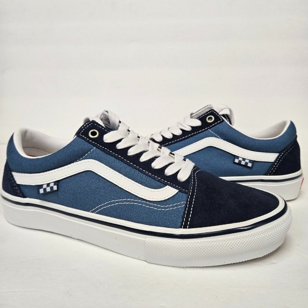VANS Skate Old Skool Sneaker Shoes, Navy/White